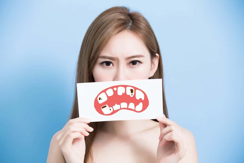 an image showing the results of cavities on teeth